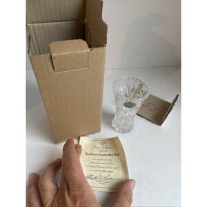 Small Lenox Fine Crystal Vase 4" Made in Czech Republic NEW IN BOX